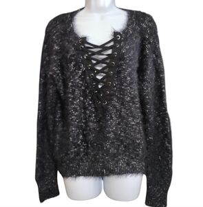EXPRESS very soft grey knit sweater M